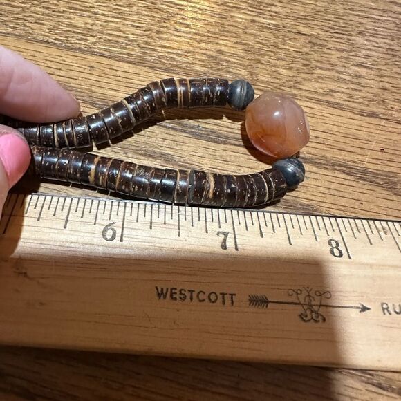 Genuine Carnelian Gemstone Pendant on boho Necklace 14” - Picture 3 of 3